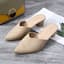 BOXH225 Fashionable Korean style pointed toe wedge heel casual slippers for women, jelly sandals, thick-soled beach shoes