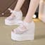 BH359 Women's high-heeled sandals, 2025 summer new style, wedge heel, platform, Korean style, versatile, women's peep-toe Roman sandals