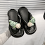 BH900 French rose-patterned flip-flops, summer outdoor vacation style, non-slip