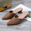 BOXH225 Fashionable Korean style pointed toe wedge heel casual slippers for women, jelly sandals, thick-soled beach shoes