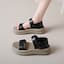 BH1046 2025 New Casual Platform Sandals for Women, Summer Fashionable Soft-Soled Beach Style Two-Way Sandals