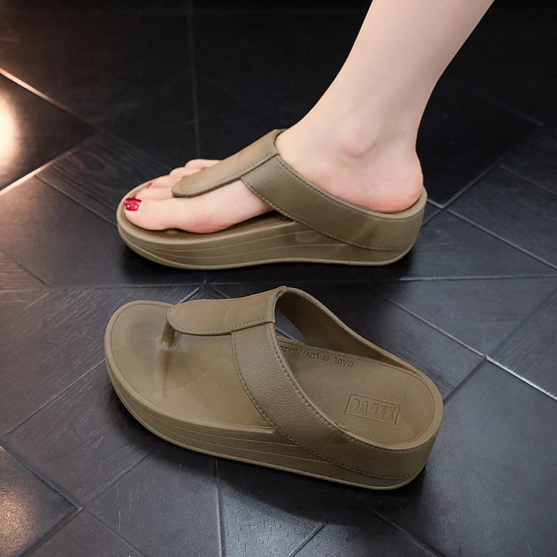 BH545 Women's flip-flops, summer style, thick-soled, height-increasing, non-slip, waterproof, new 2023 style.